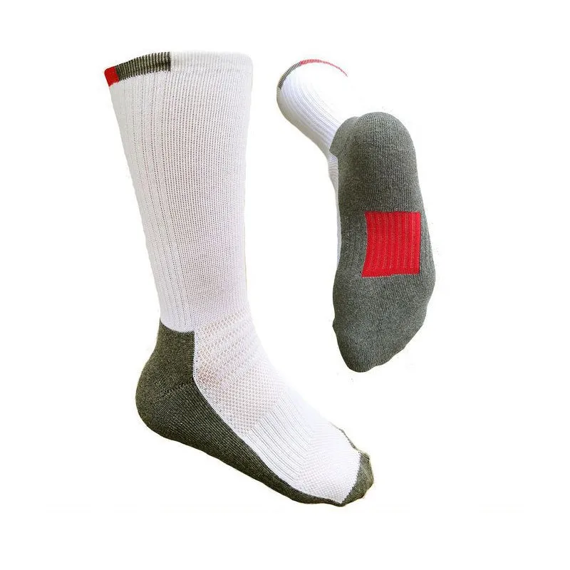 2 x Pack of Roxter Motorcycle Socks Twin Pack White/Grey/Red - Size 8 to 13