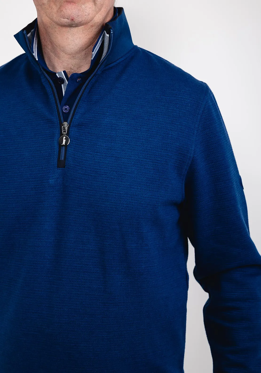 6th Sense Yeats Quarter Zip Sweatshirt, Blue Depths