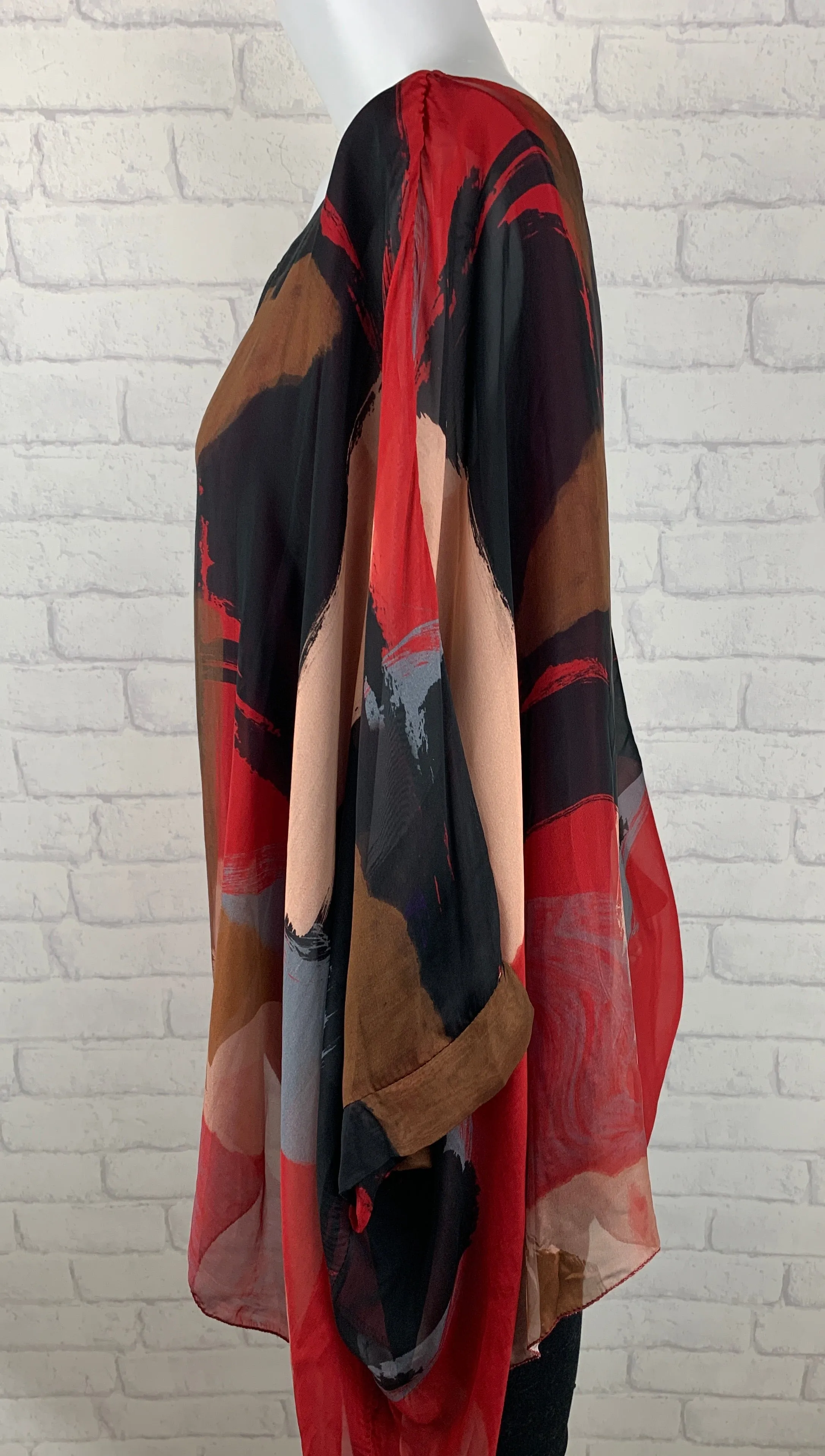 Abstract Silk Kaftan