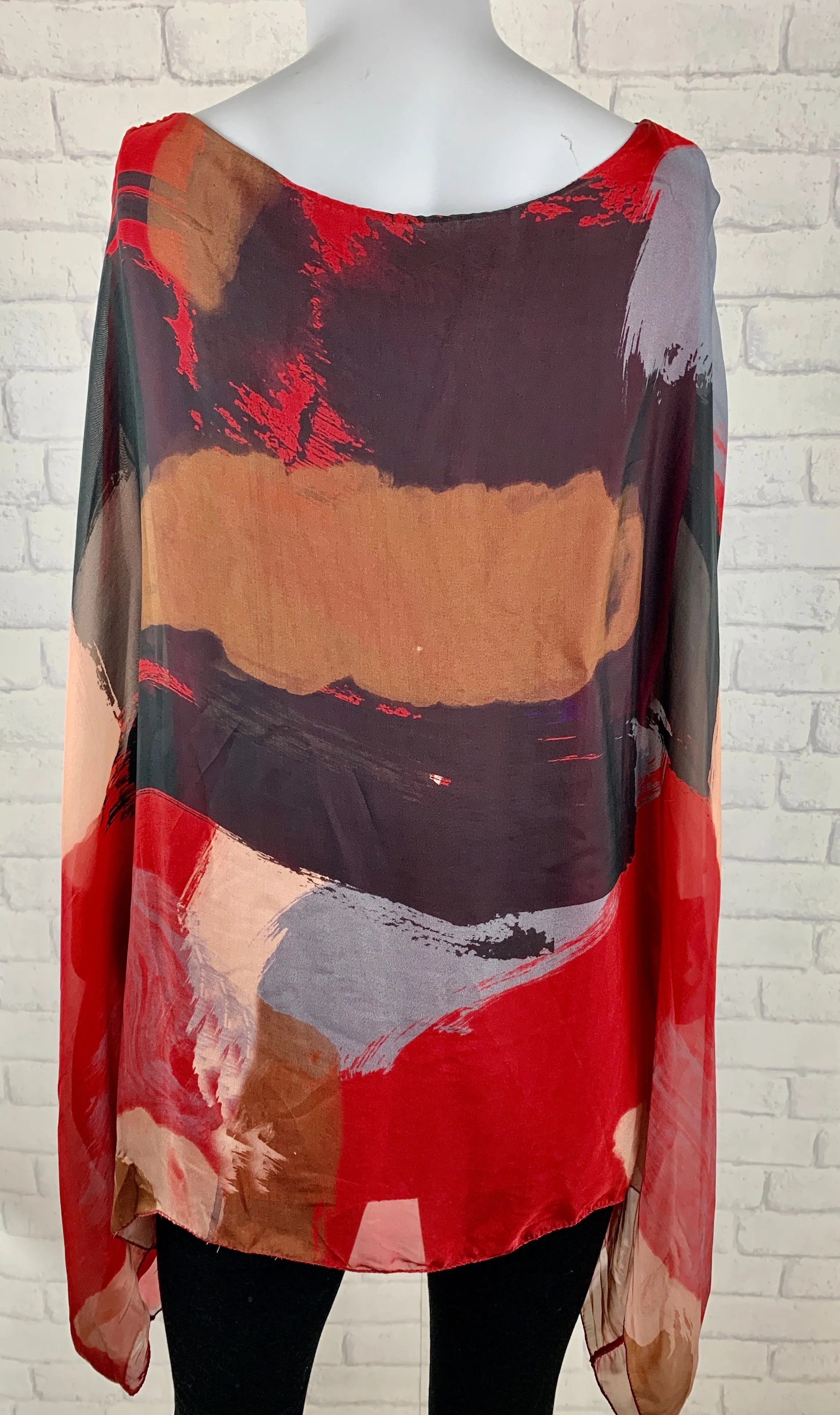 Abstract Silk Kaftan