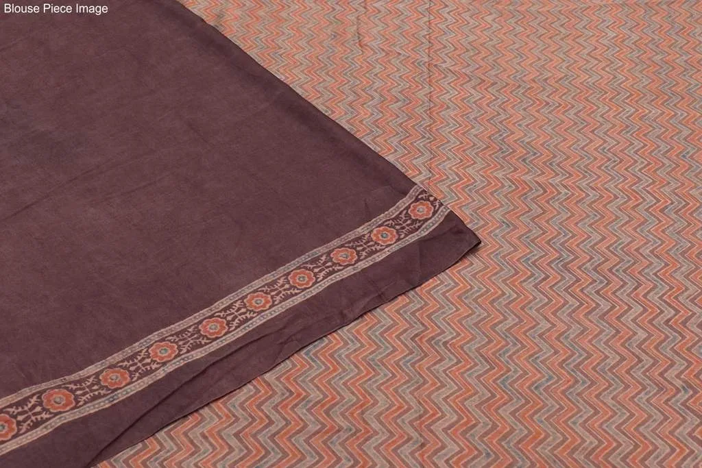 Ajrakh Gajji Silk  Saree