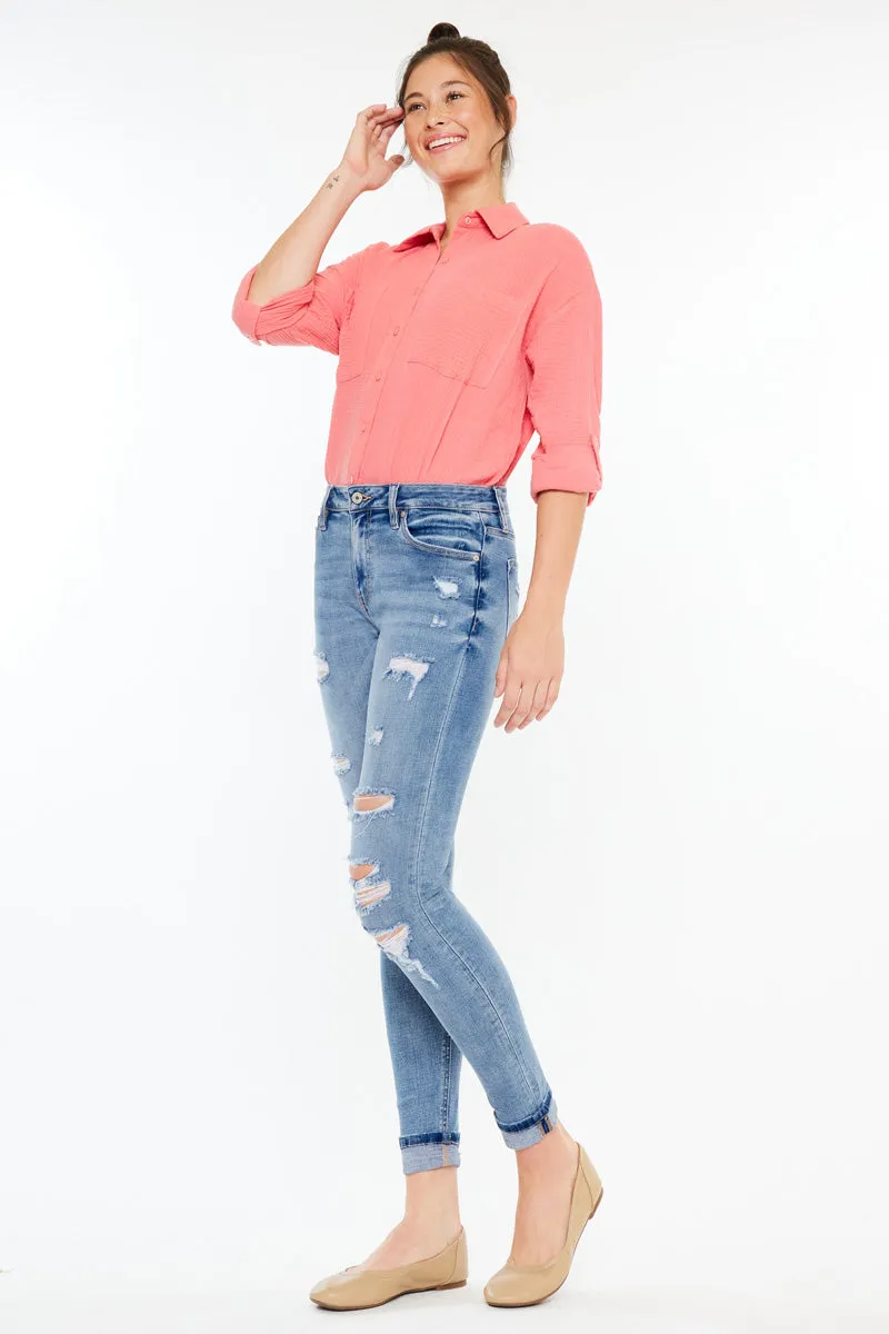 Amanda High Rise Ankle Skinny Jeans