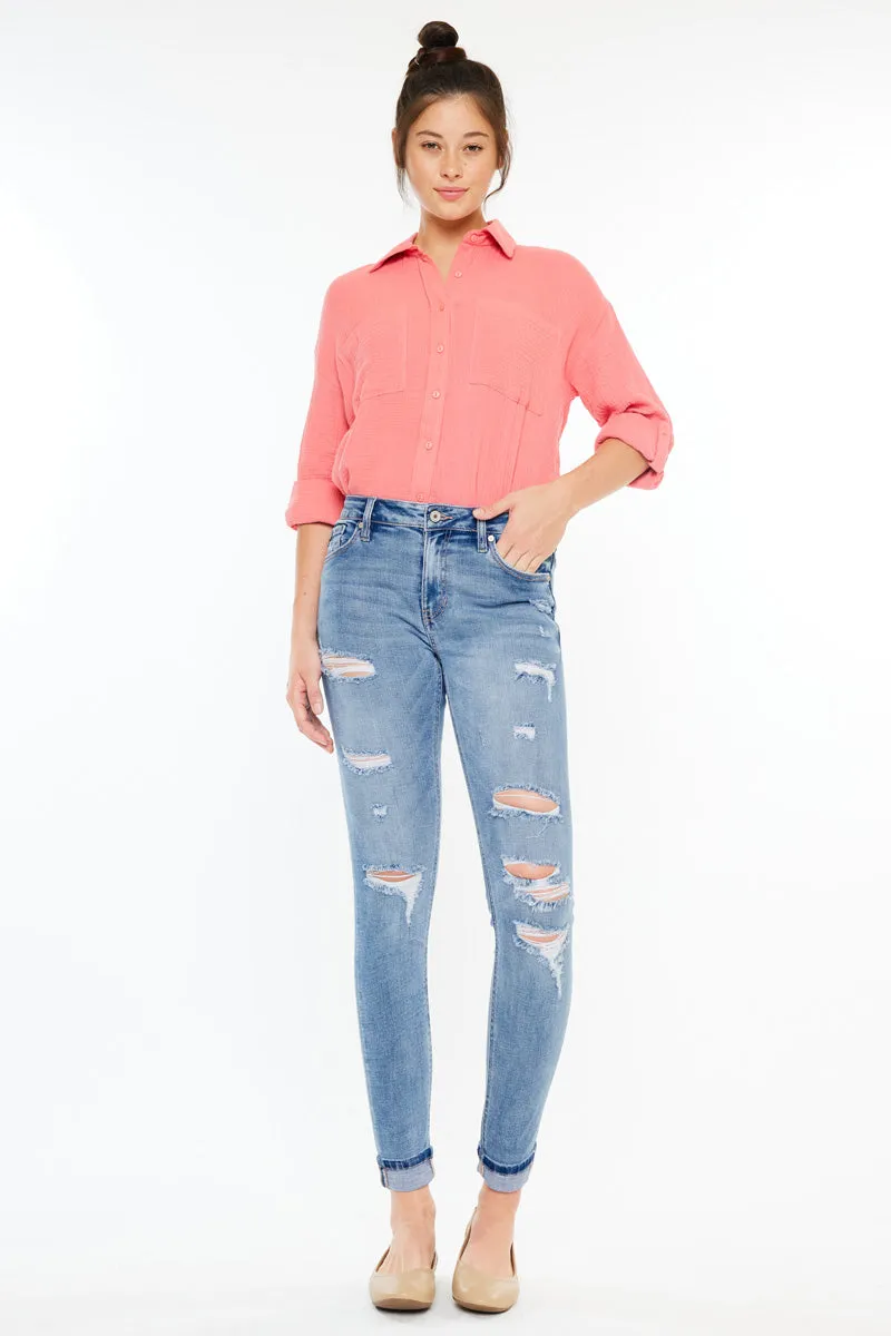 Amanda High Rise Ankle Skinny Jeans