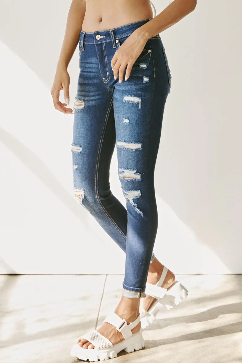 Amanda High Rise Ankle Skinny Jeans