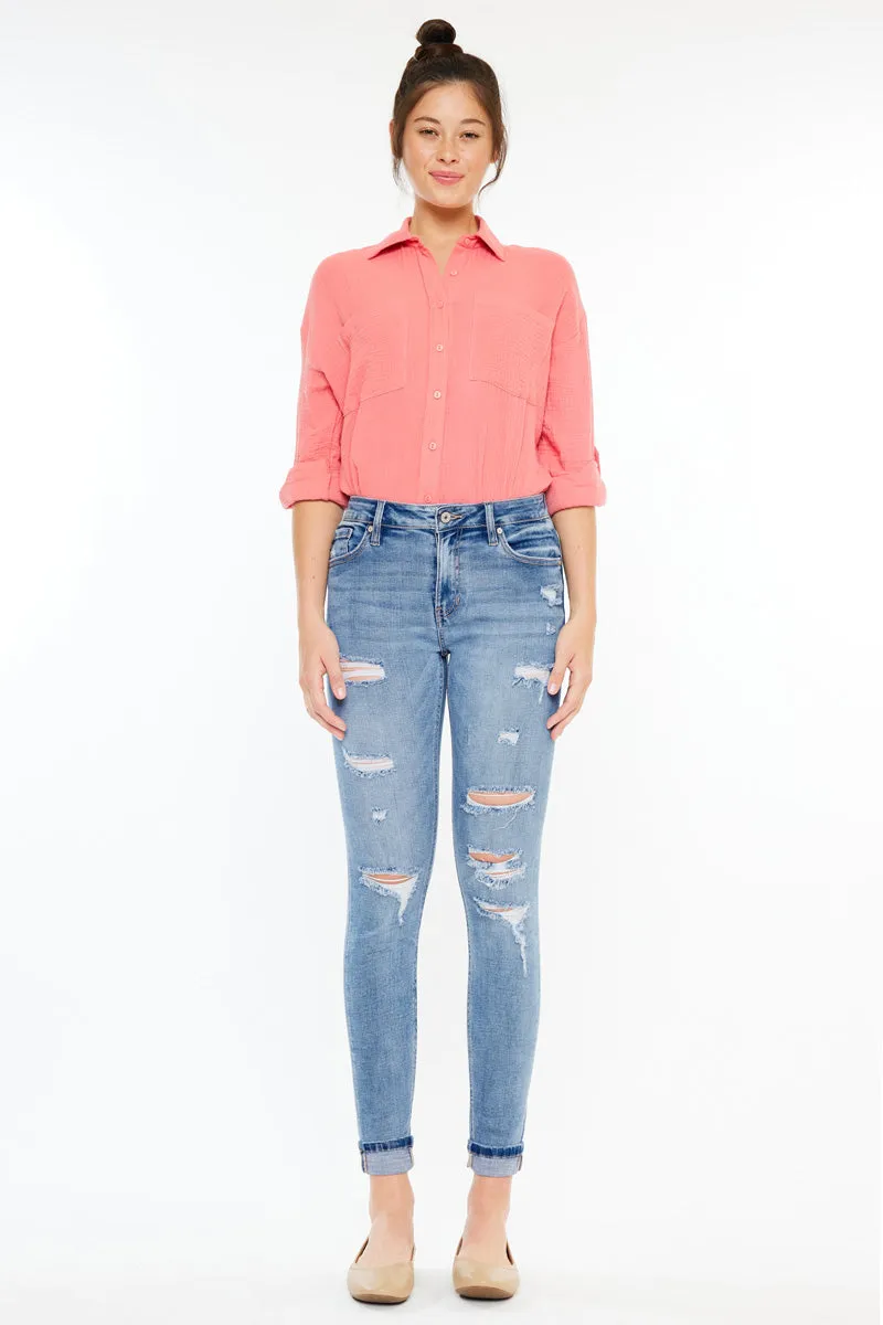 Amanda High Rise Ankle Skinny Jeans