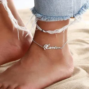 Ankle Bracelet with Name  Ankle Bracelet Name Anklet Custom Name  Anklet With Name