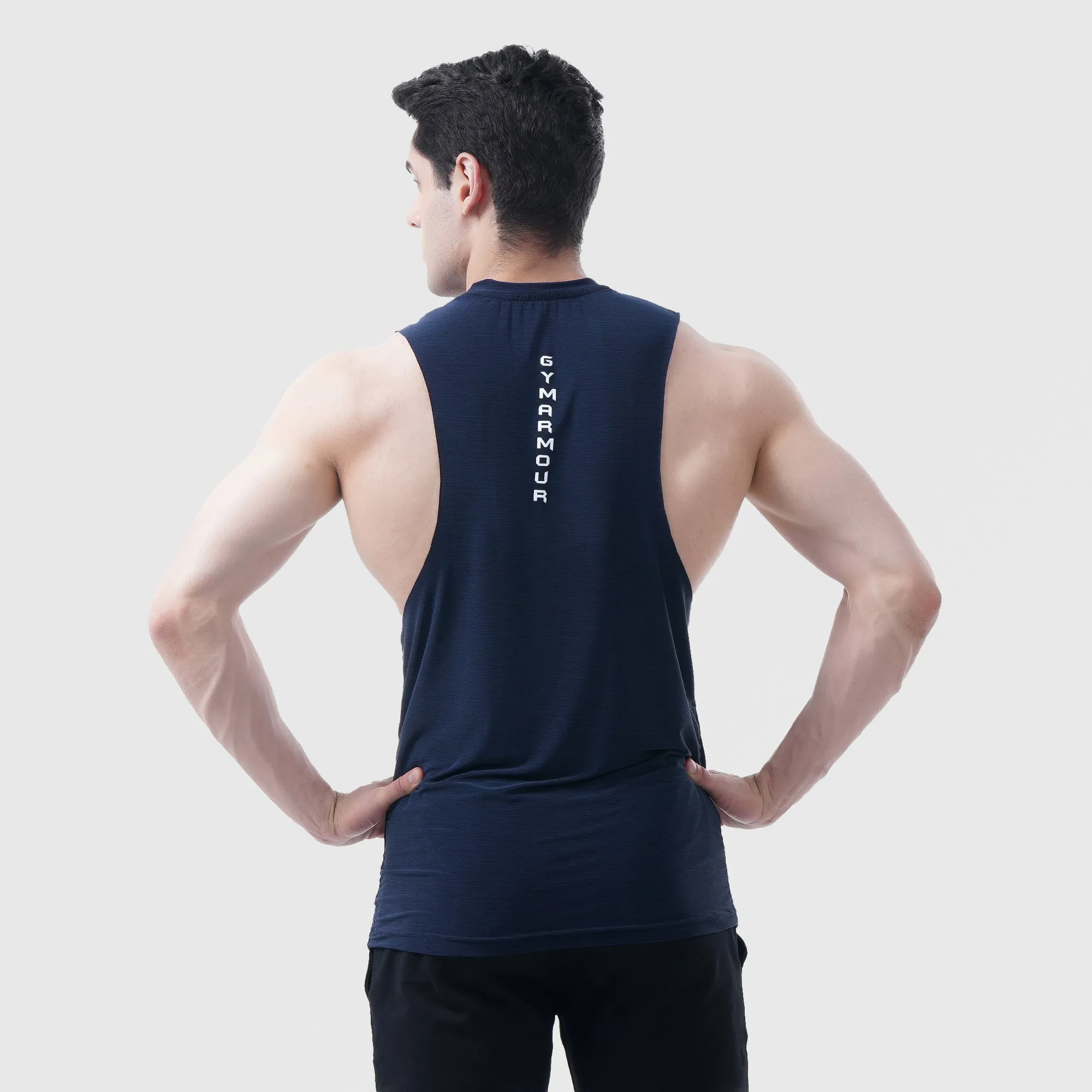 Athletic Drop Arm Tank (Navy)