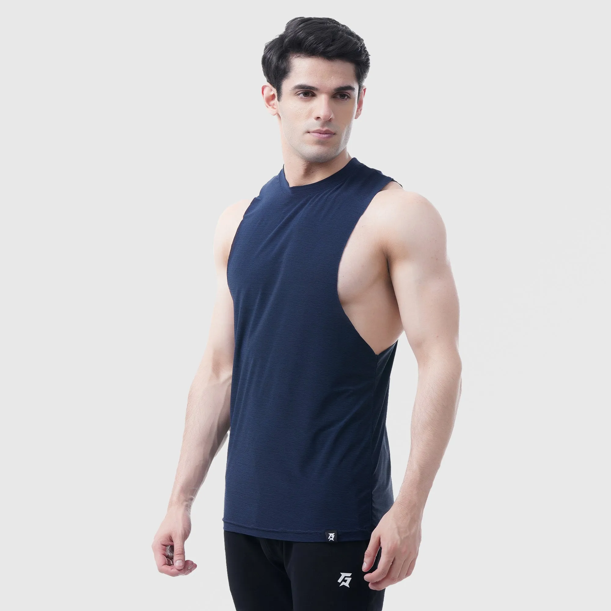 Athletic Drop Arm Tank (Navy)