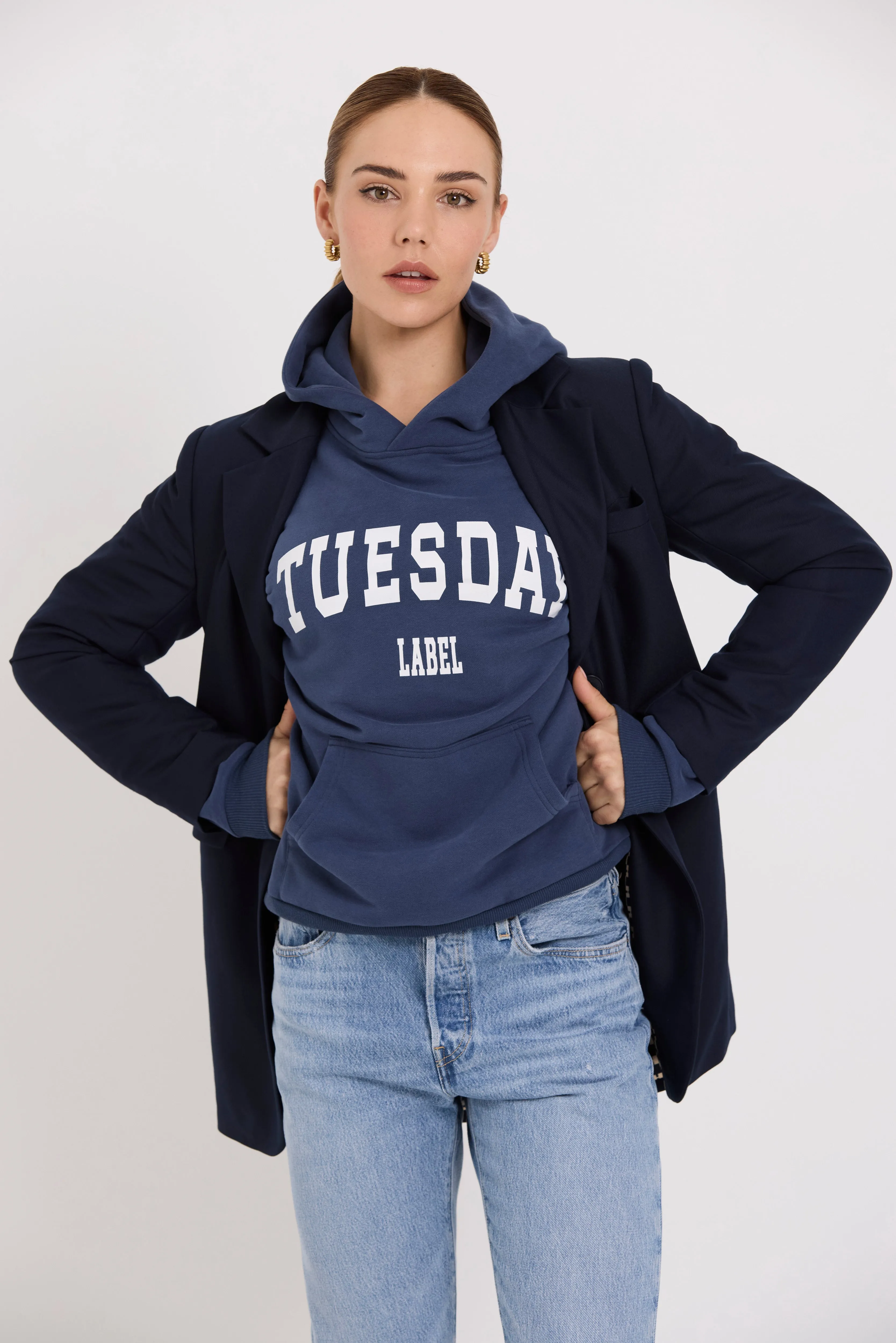 Athletic Hoodie | Navy/Print