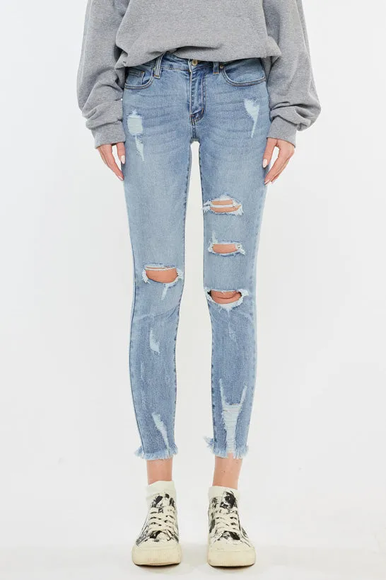 Augustina Mid Rise Ankle Skinny Jeans