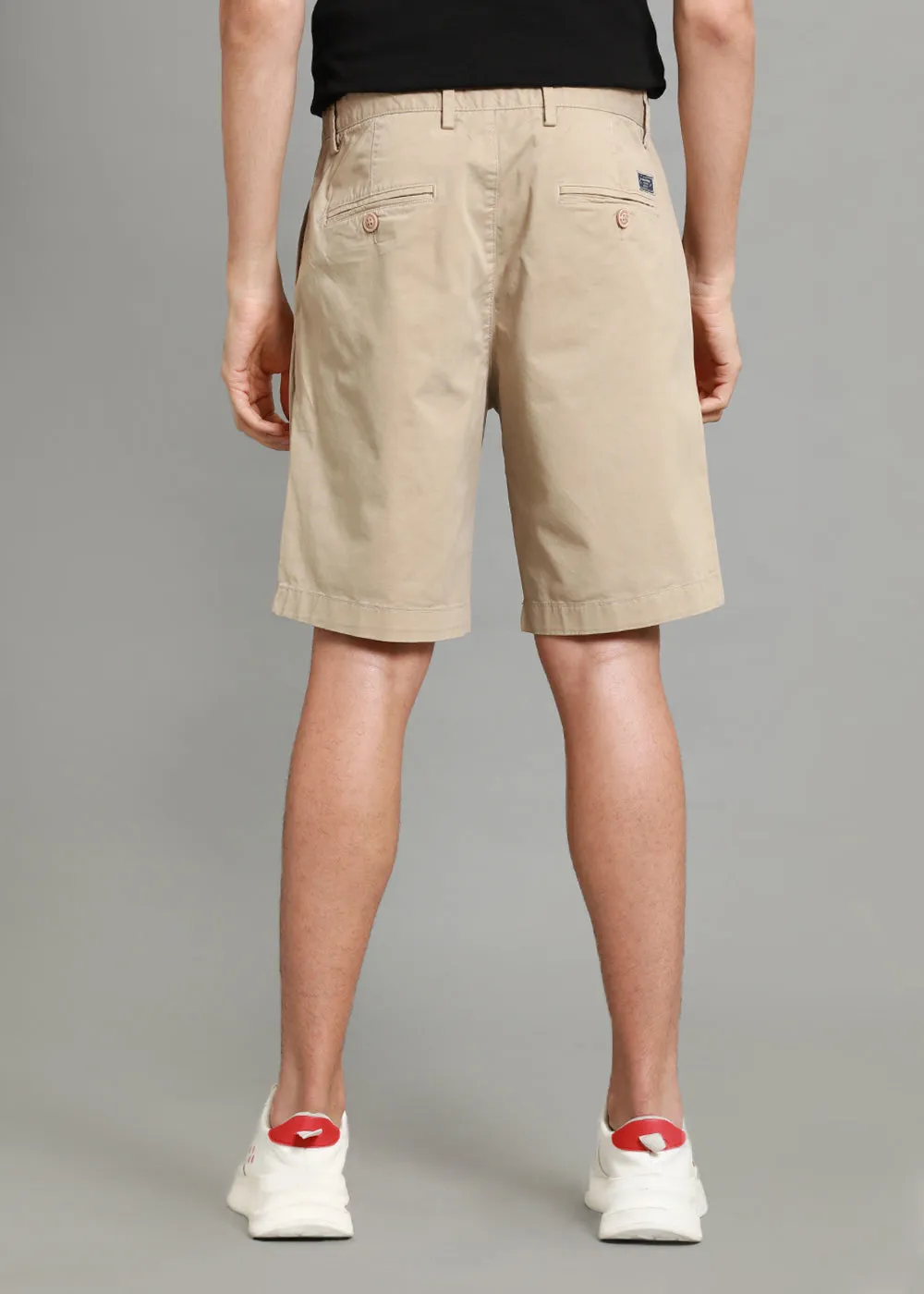 Beige Cotton Shorts