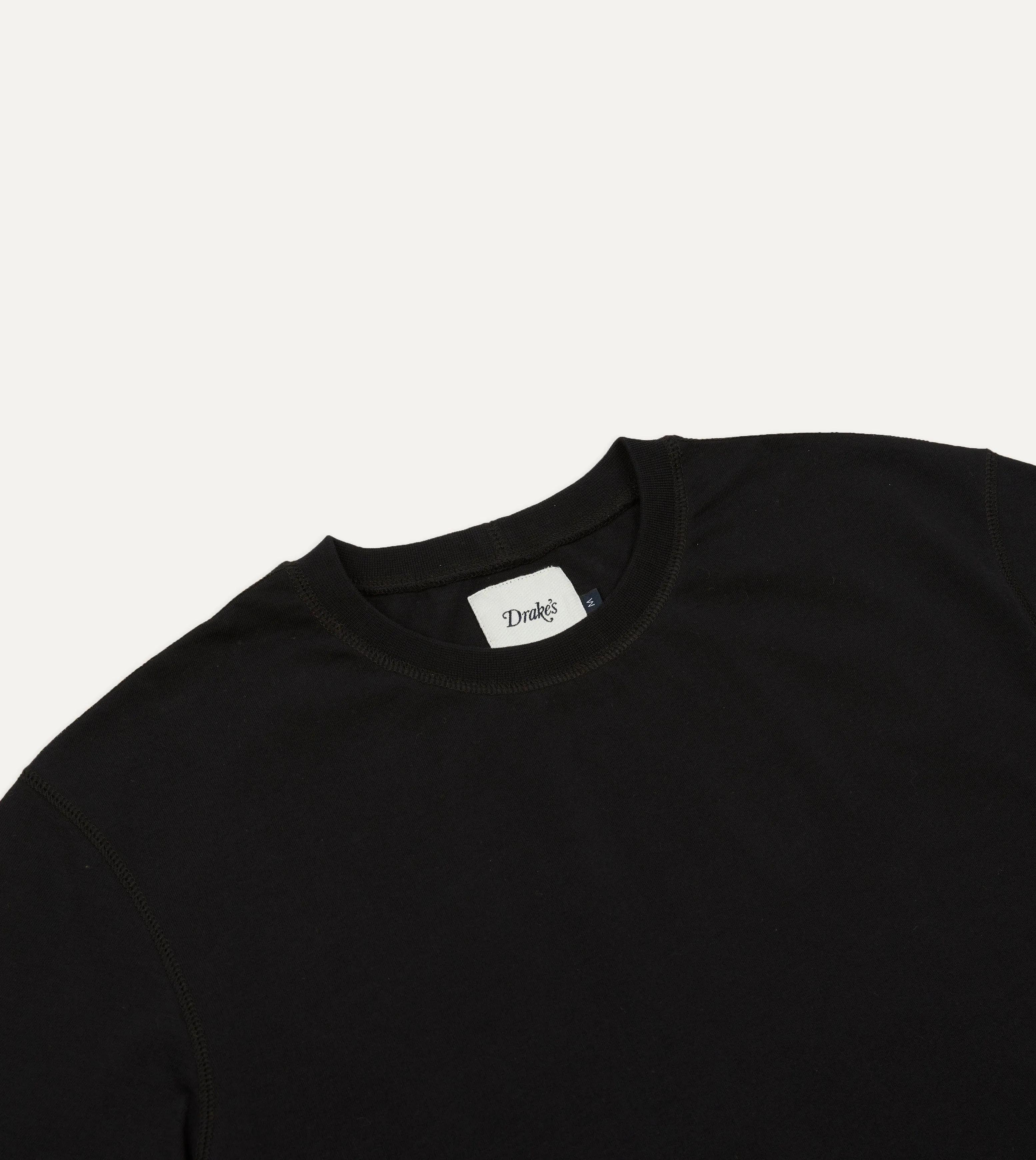 Black Cotton Crew Neck Hiking T-Shirt