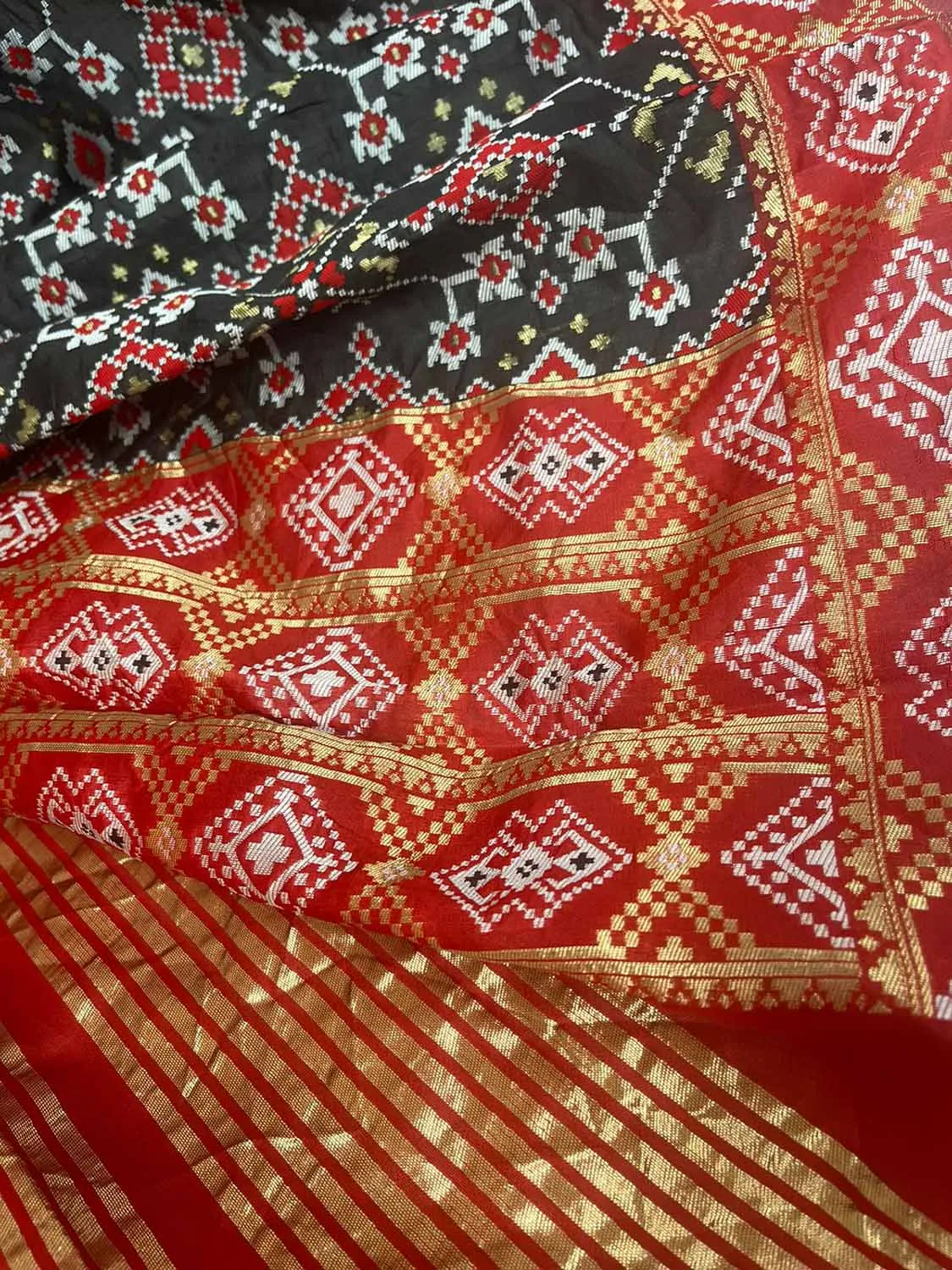 Black Patola Silk Dupatta