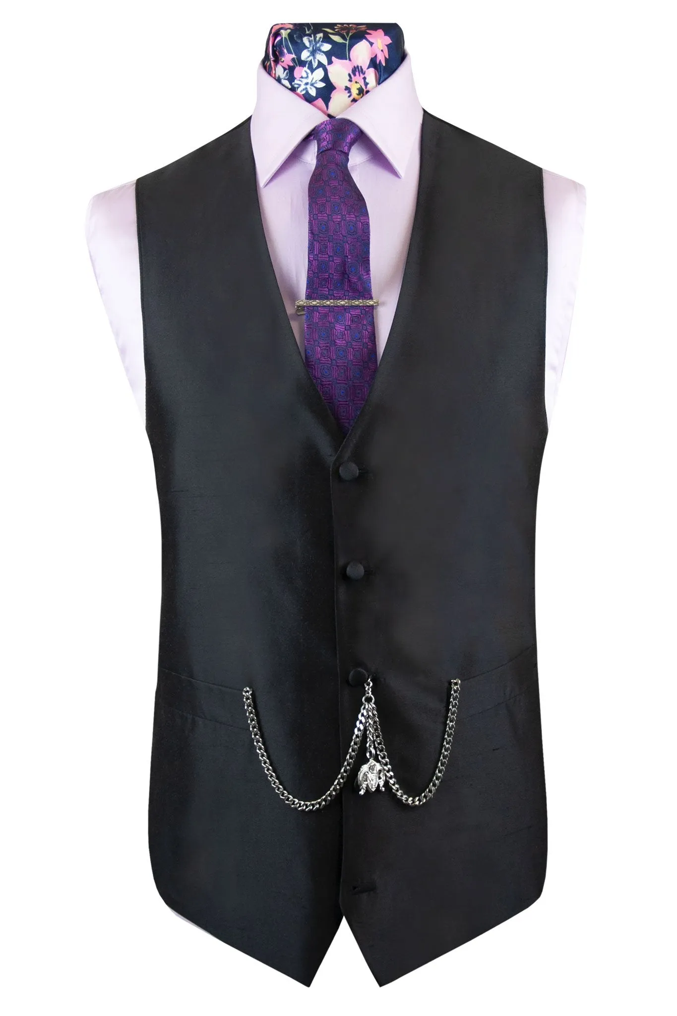 Black Silk Waistcoat