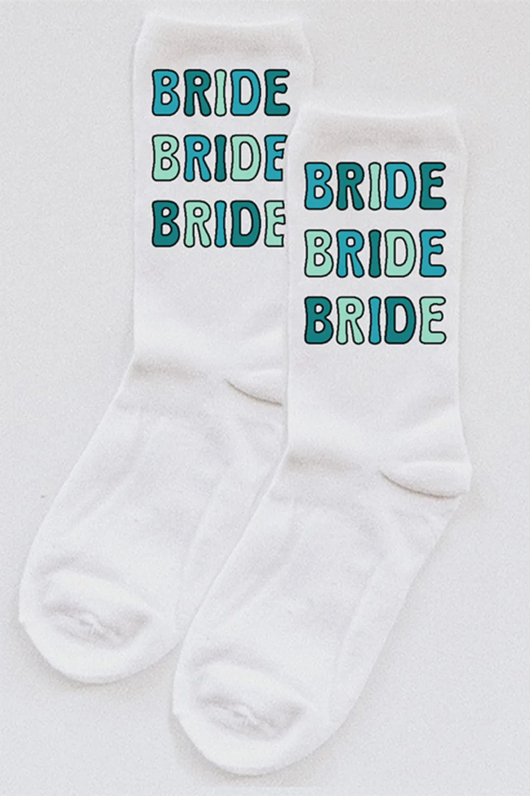 Bride Bubble Letter socks - choose your colors!