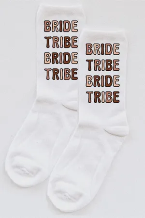 Bride Tribe Bubble Letter socks - choose your colors!