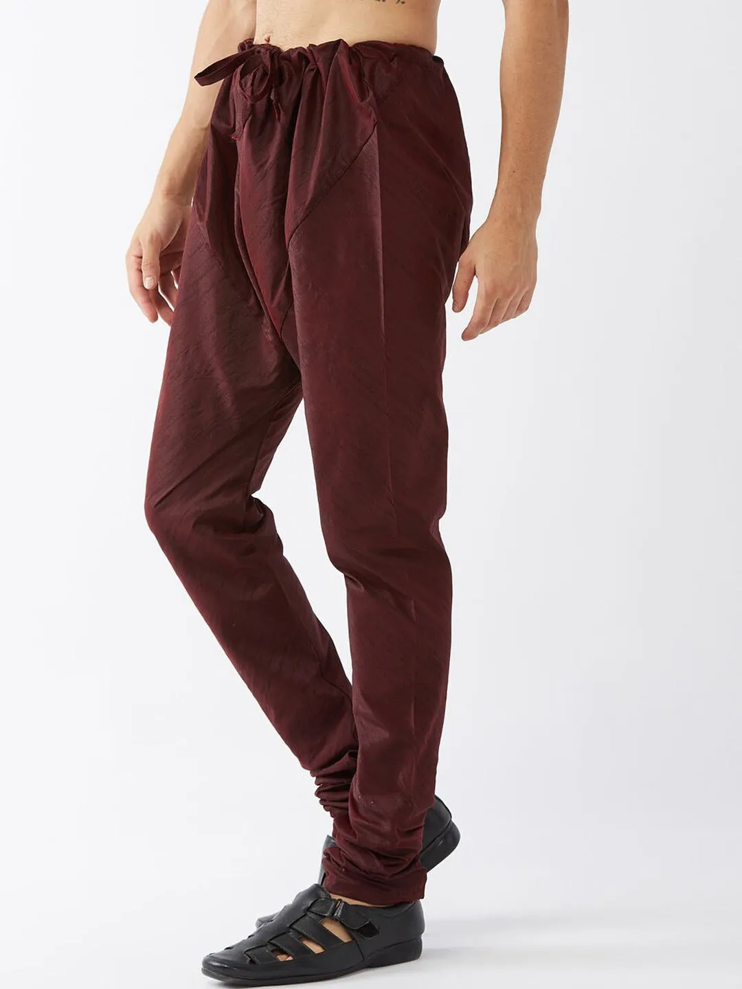 Burgundy Silk Blend Churidar