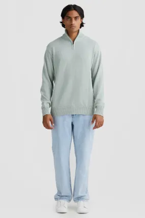 Campbell Knit Quarter Zip Sage