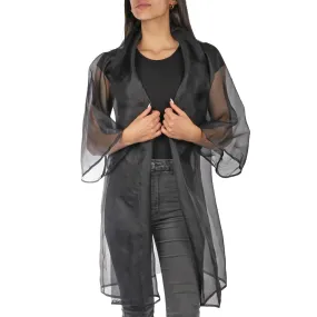 Cardigan Crepe Silk Black