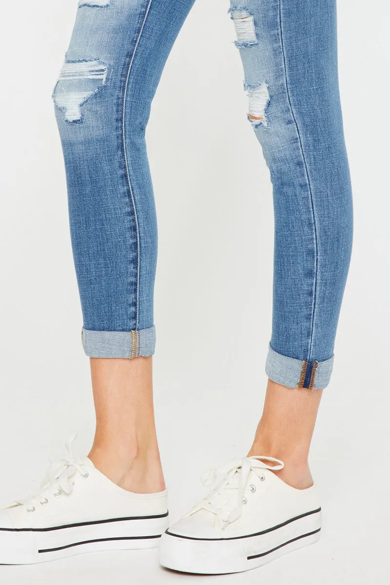 Caroline Mid Rise Ankle Skinny Jeans