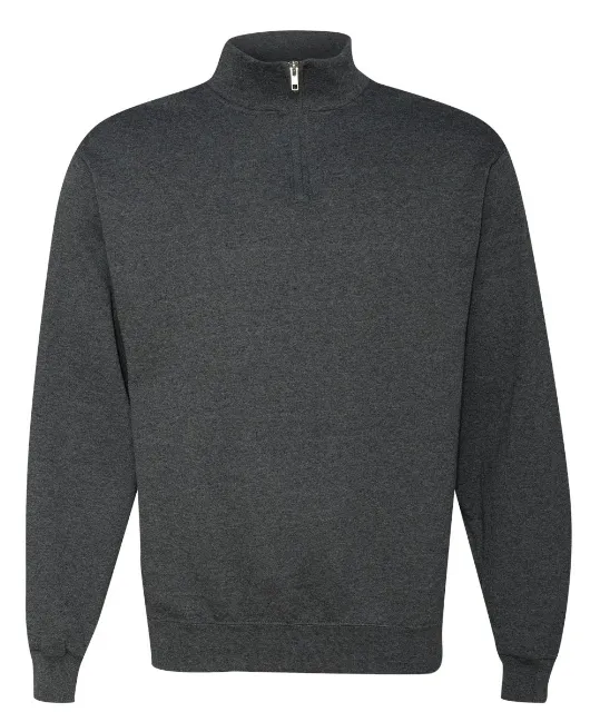 Charcoal Monogram Quarter Zip Sweatshirt