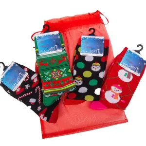 Christmas Lover Gift Bag For Her 4 Socks