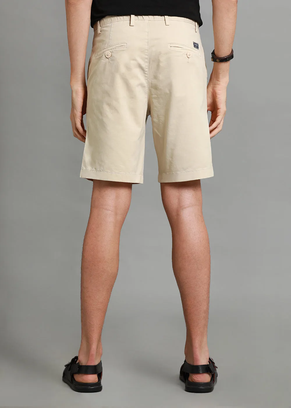 Cream Cotton Shorts