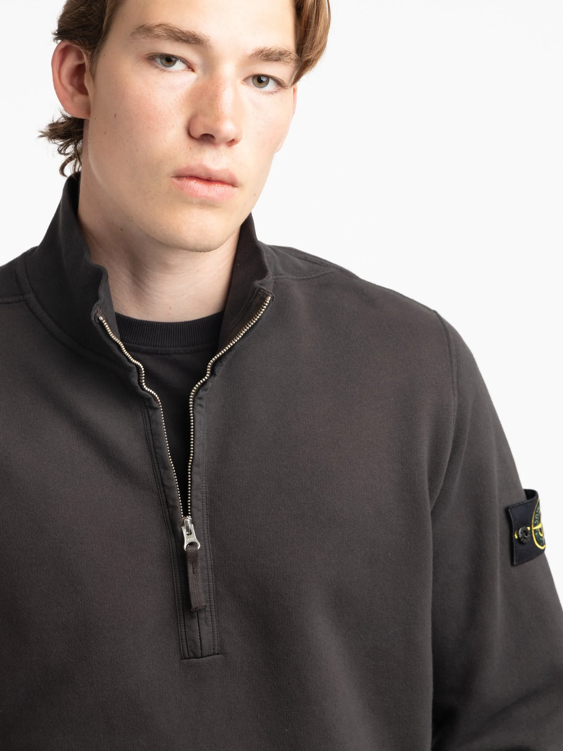 Dark Grey Felpa Quarter Zip Sweatshirt