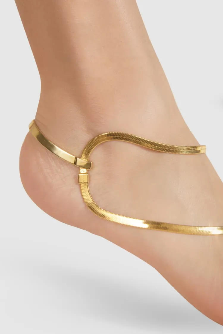 Design golden ankle bracelet