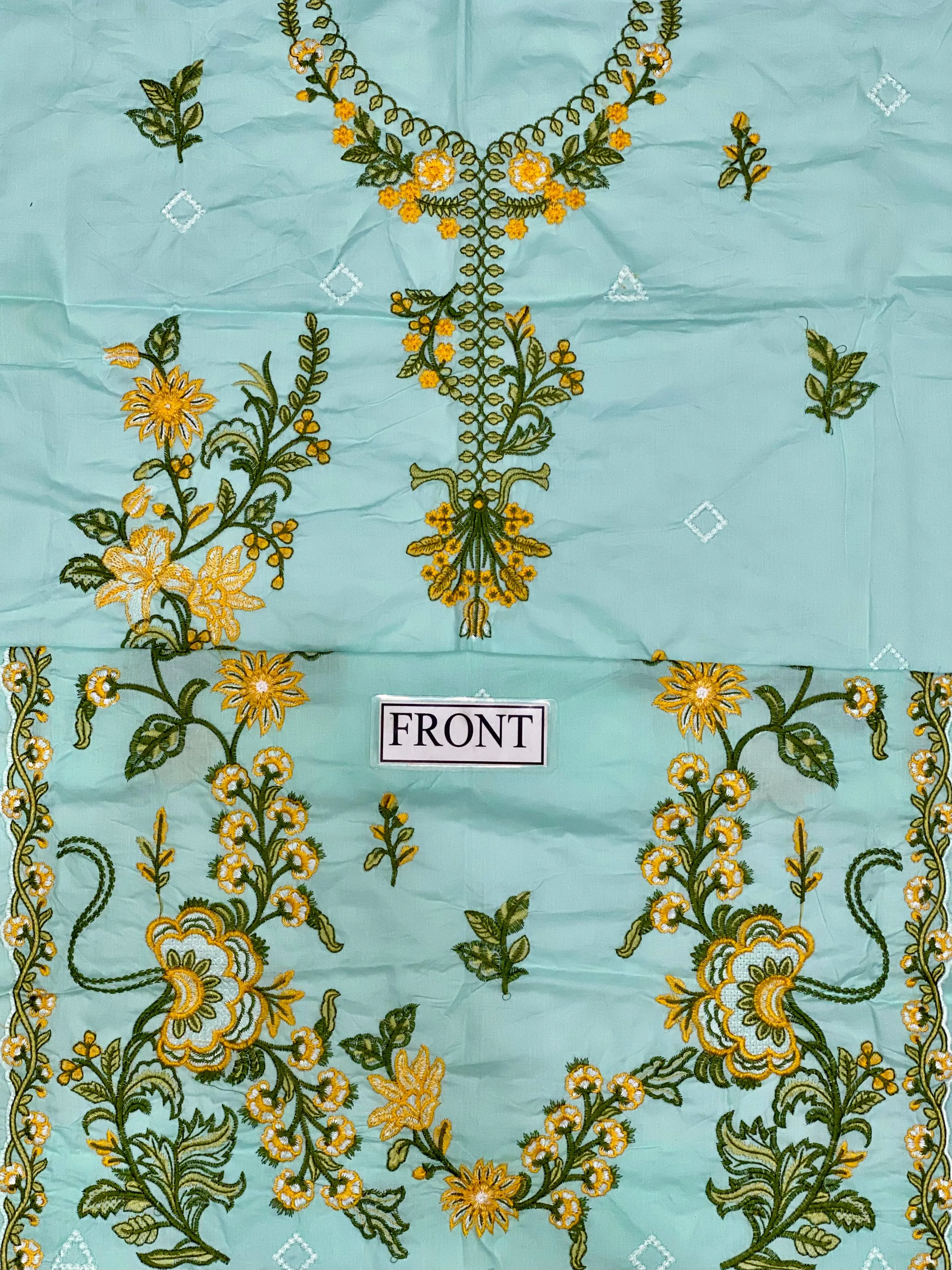 Embroidered Cotton Suit