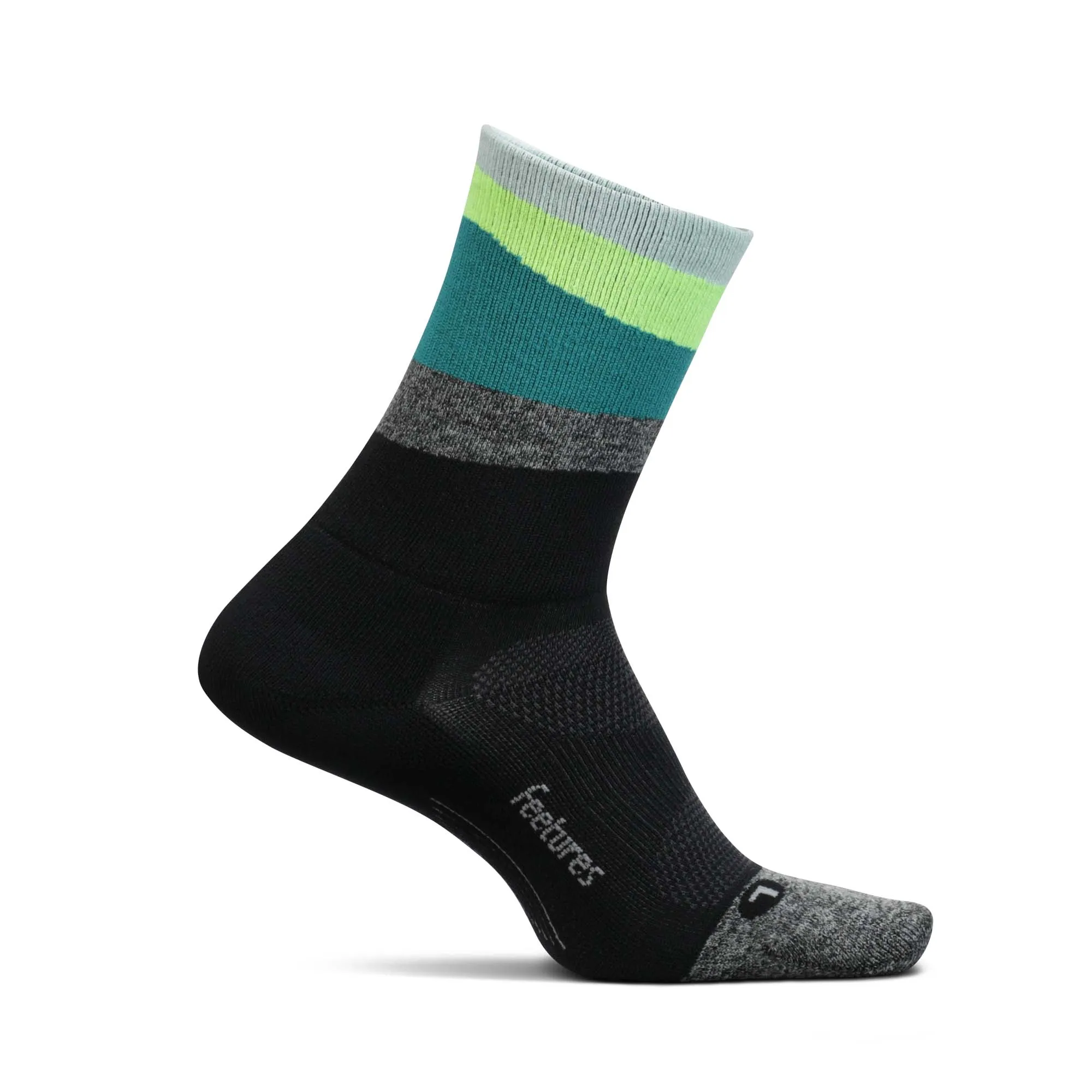 Feetures | Unisex Elite Light Cushion Mini Crew - Ascent Green