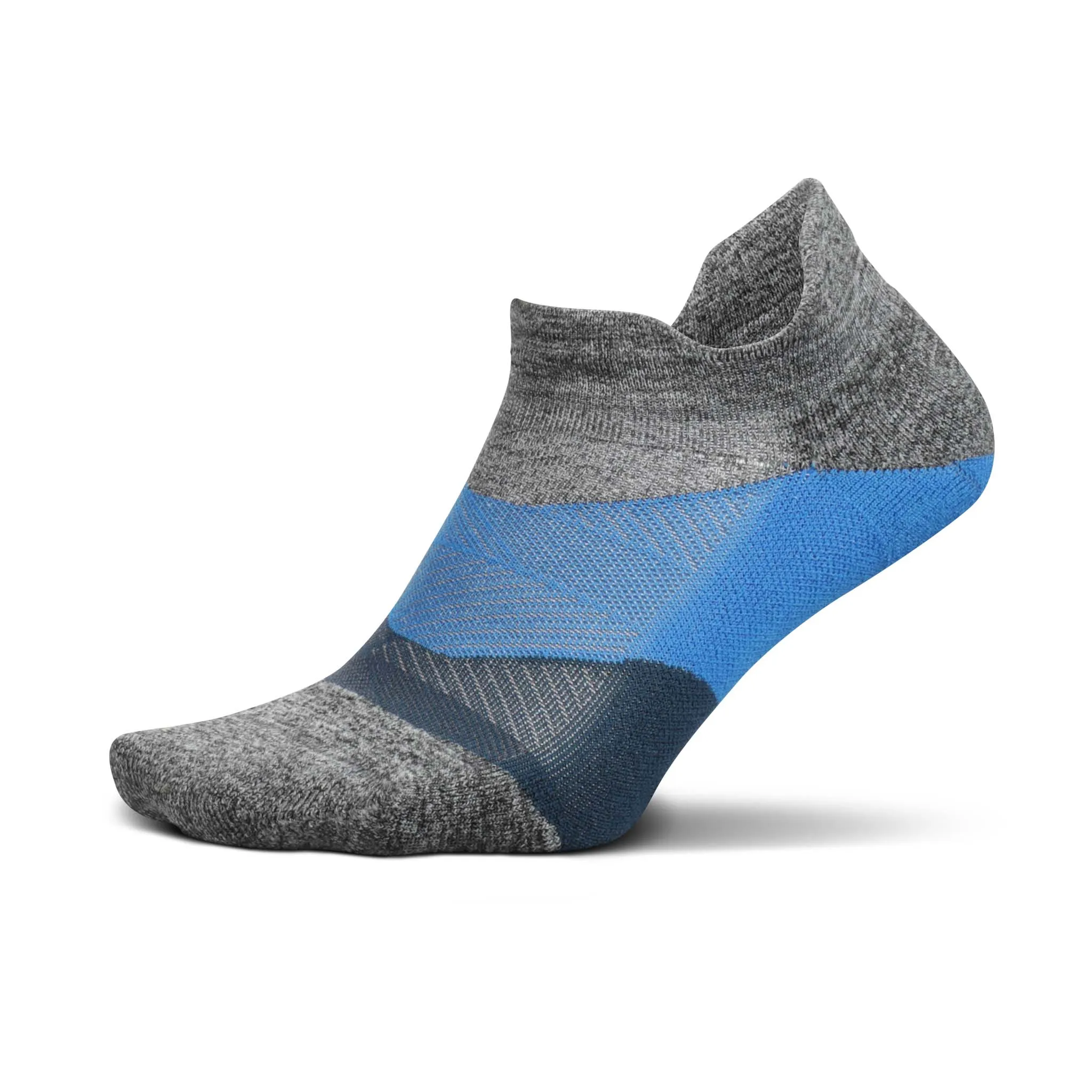 Feetures | Unisex Elite Light Cushion No Show Tab - Gravity Gray