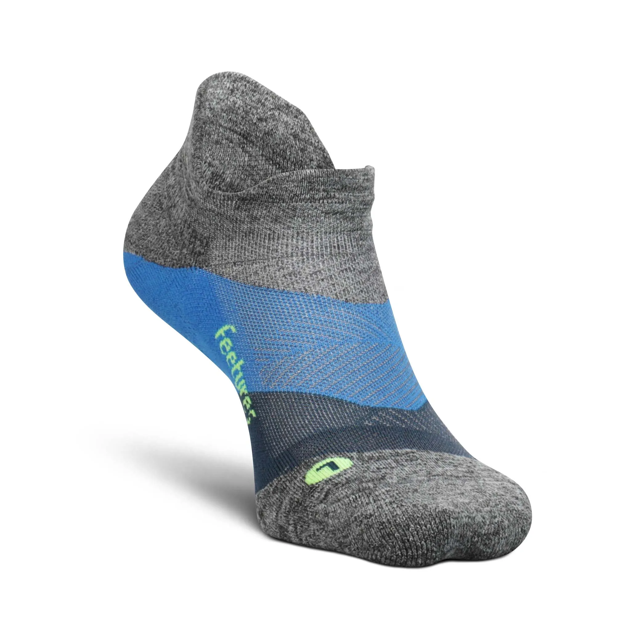 Feetures | Unisex Elite Light Cushion No Show Tab - Gravity Gray