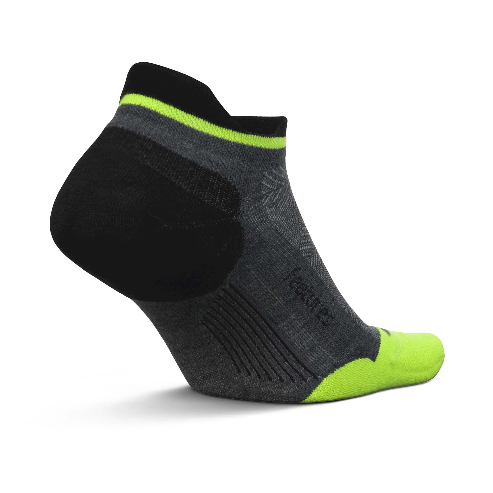 Feetures | Unisex Elite Max Cushion No Show Tab - Midnight Neon