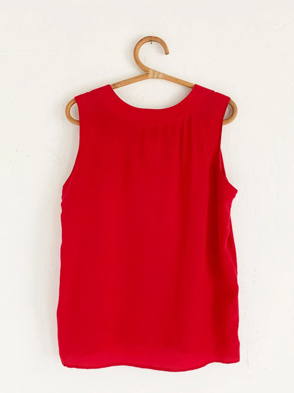 Figi Crimson Silk Tank