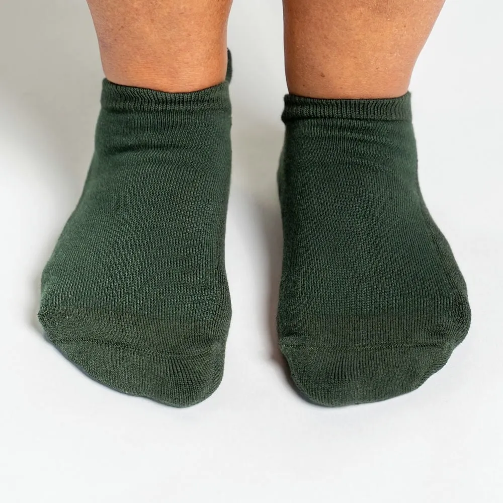 Forest Green Ankle Diabetic Socks