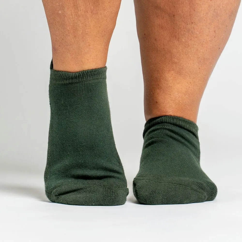 Forest Green Ankle Diabetic Socks