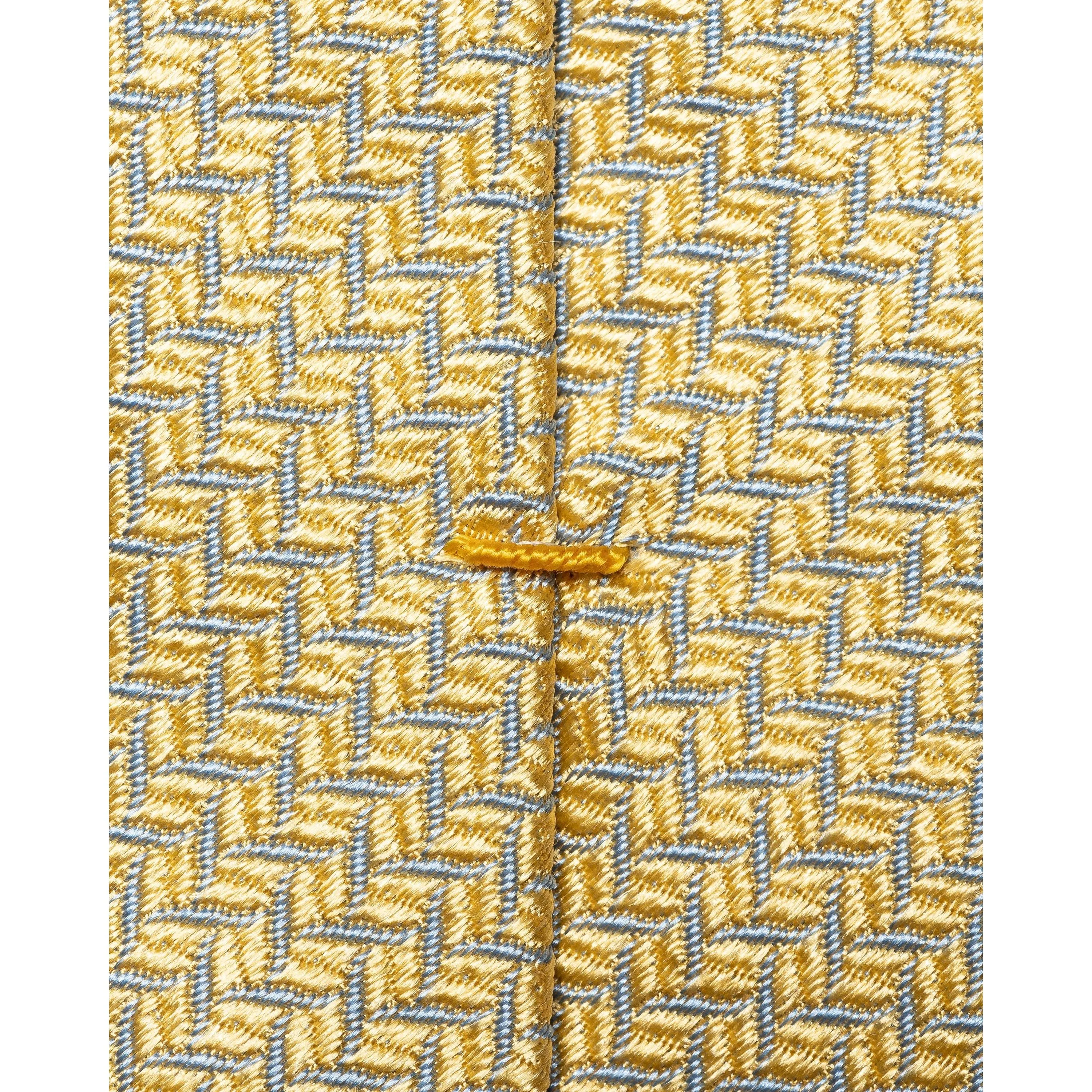 GEOMETRIC WOVEN SILK TIE