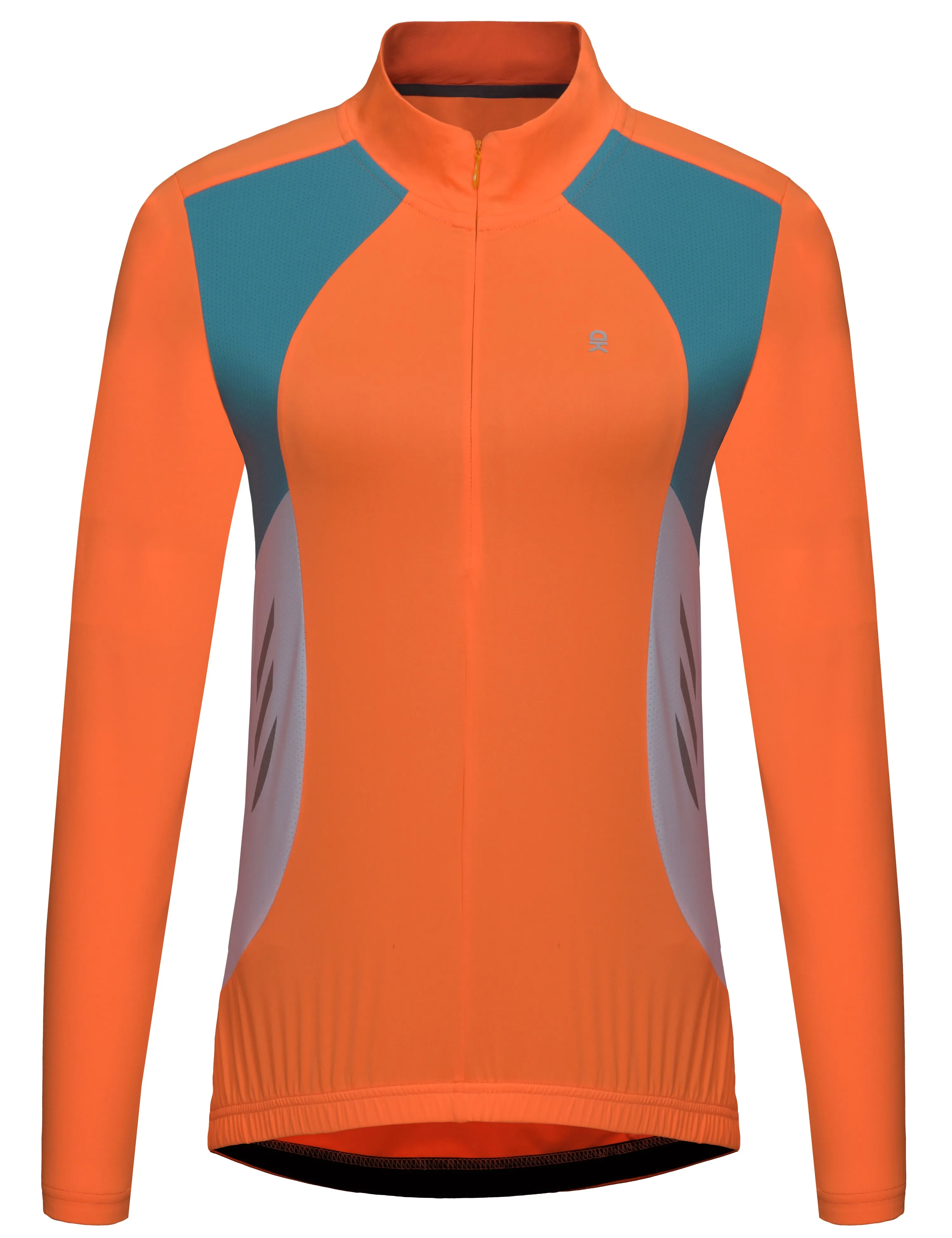 Half Zip Cycling Jerseys Long Sleeve Bike Shirts Running Hiking Breathable