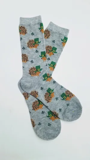 Hedgehog Clover Crew Socks