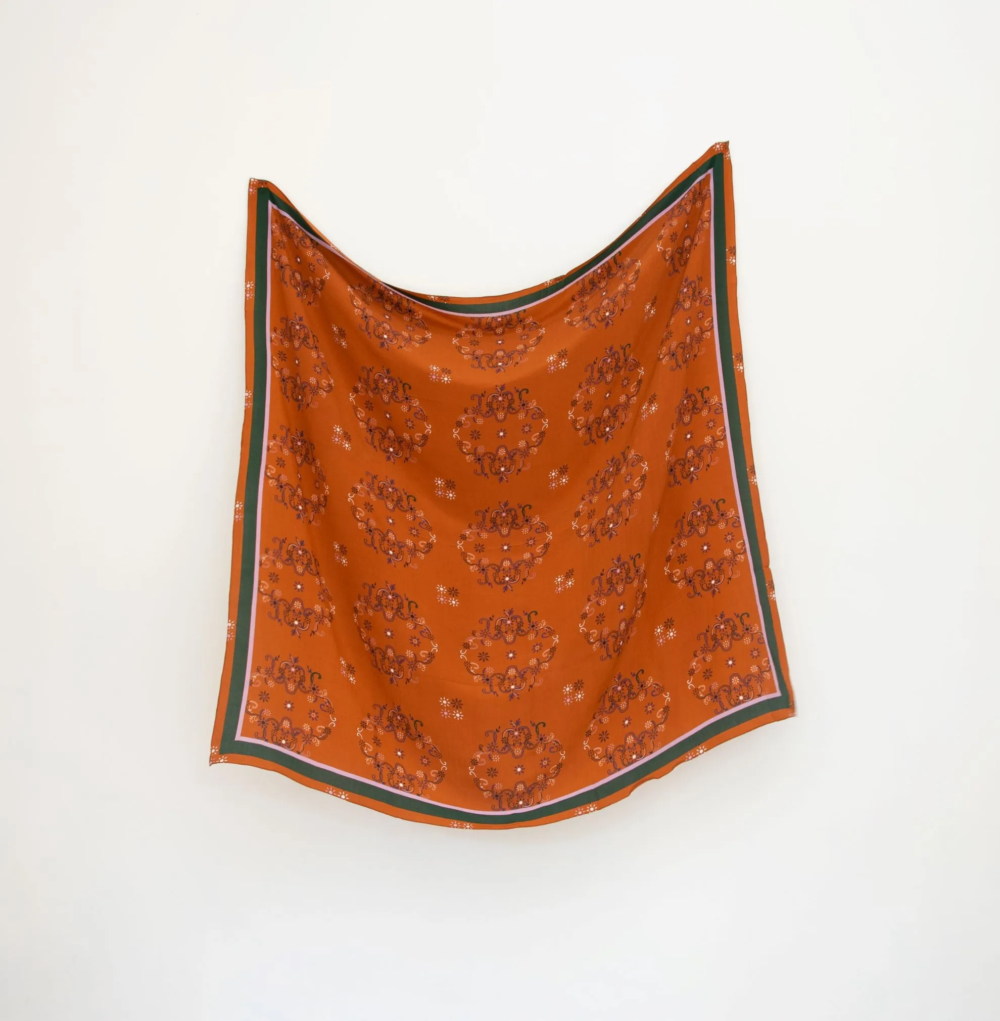 Ieena Rust Silk Scarf