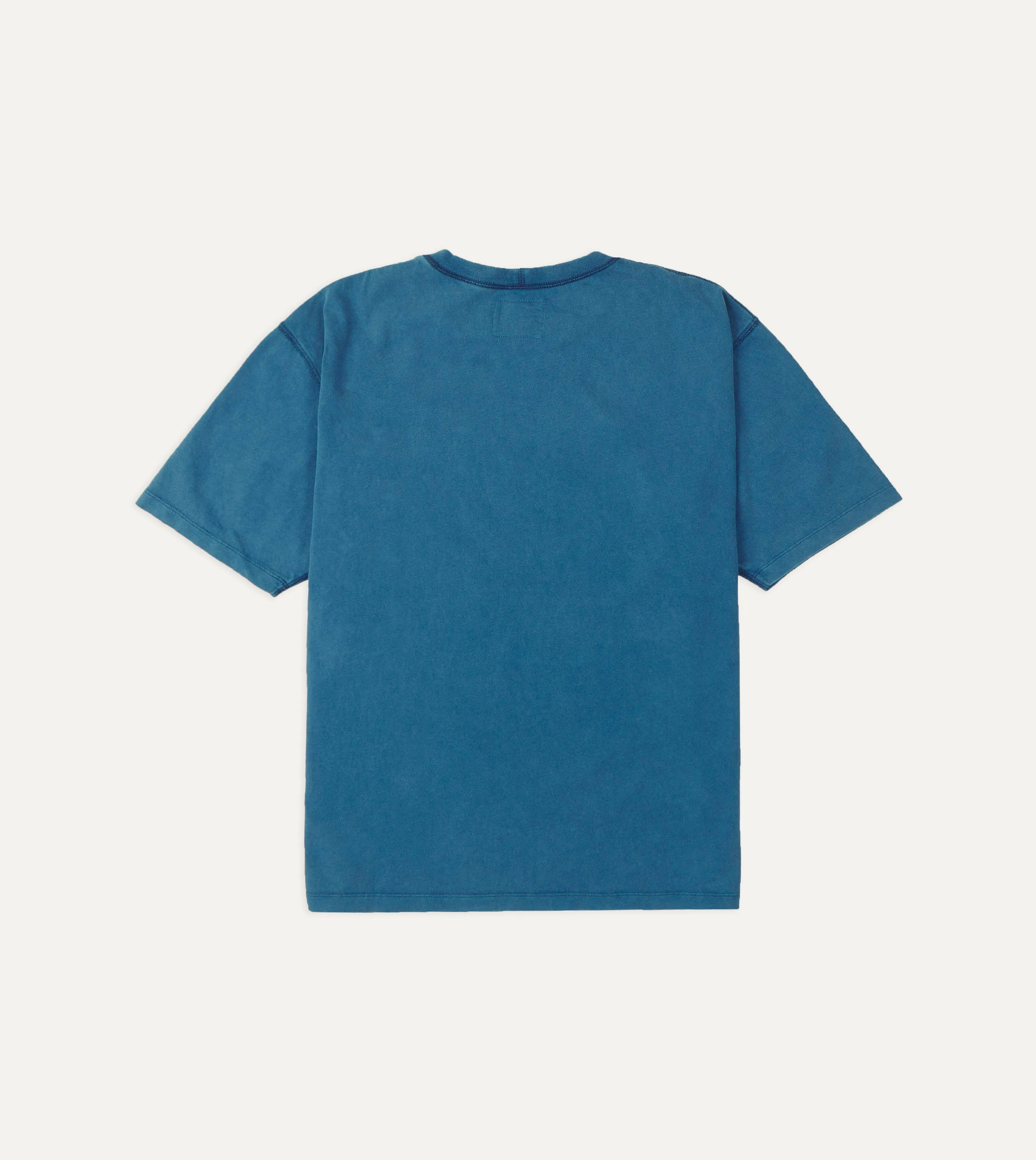 Indigo Cotton Crew Neck Hiking T-Shirt