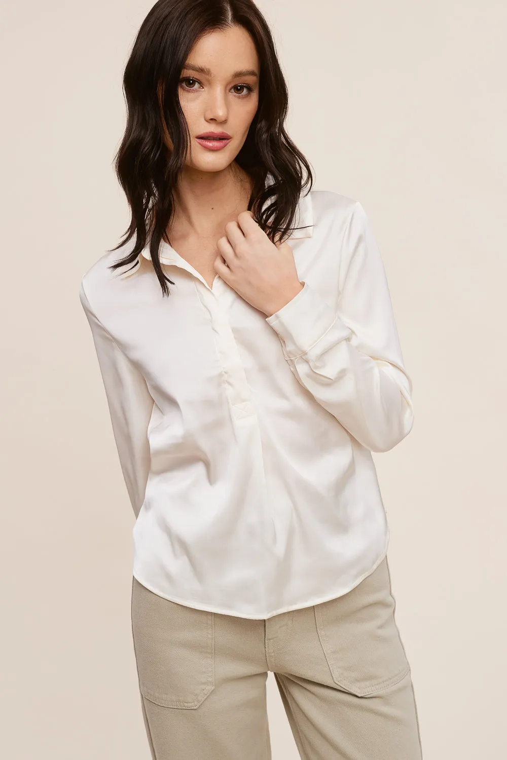 Ivory Silk Top