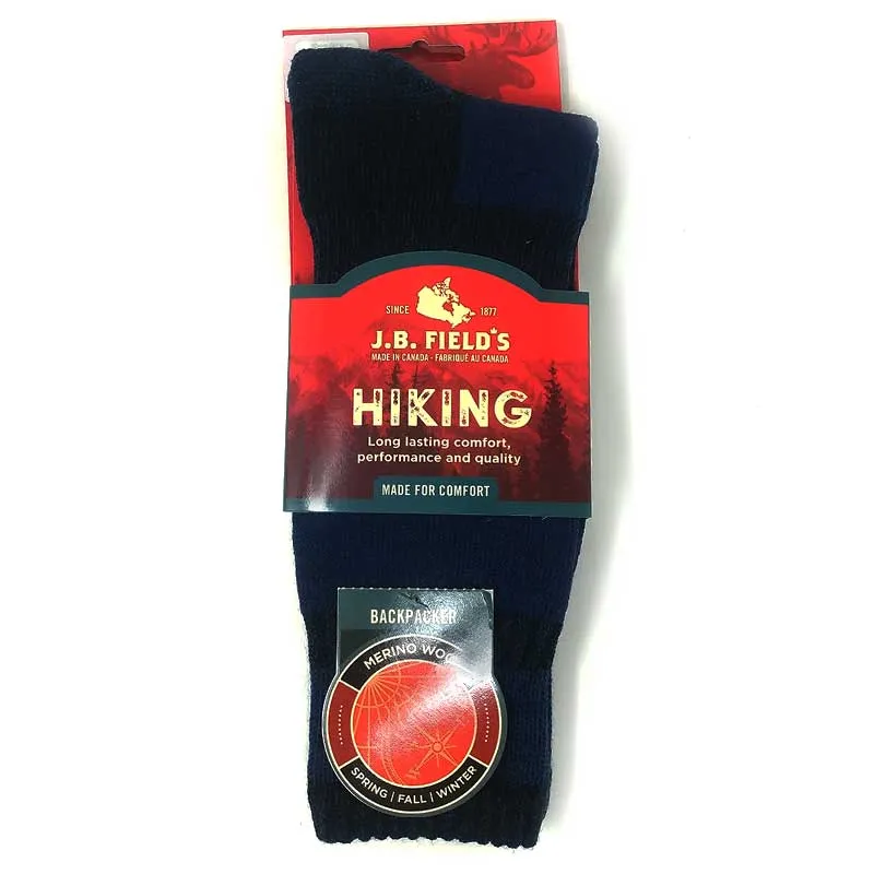 J.B. Fields Backpacker Merino Hiking sock