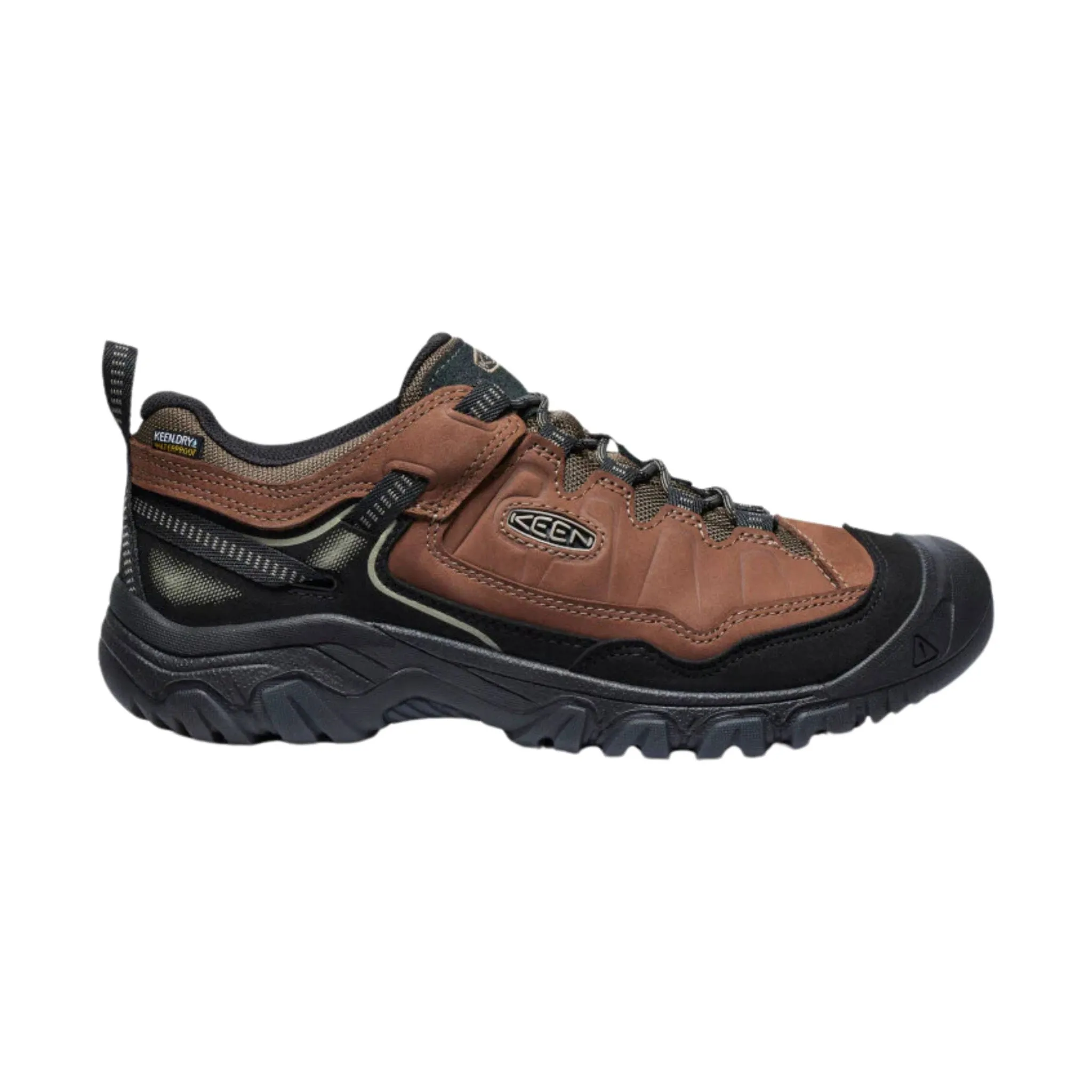 KEEN Men's Targhee IV Waterproof Hiking Shoe - Bison/Black