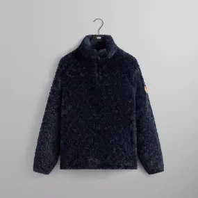 Kith Claremont Shaggy Sherpa Quarter Zip - Nocturnal