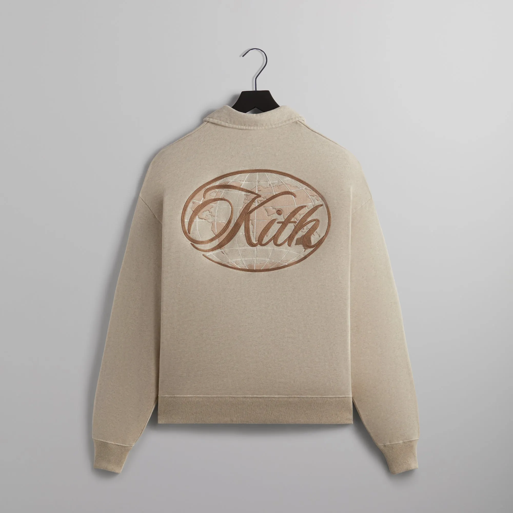 Kith Nelson Quarter Zip Rugby - Sandy Heather