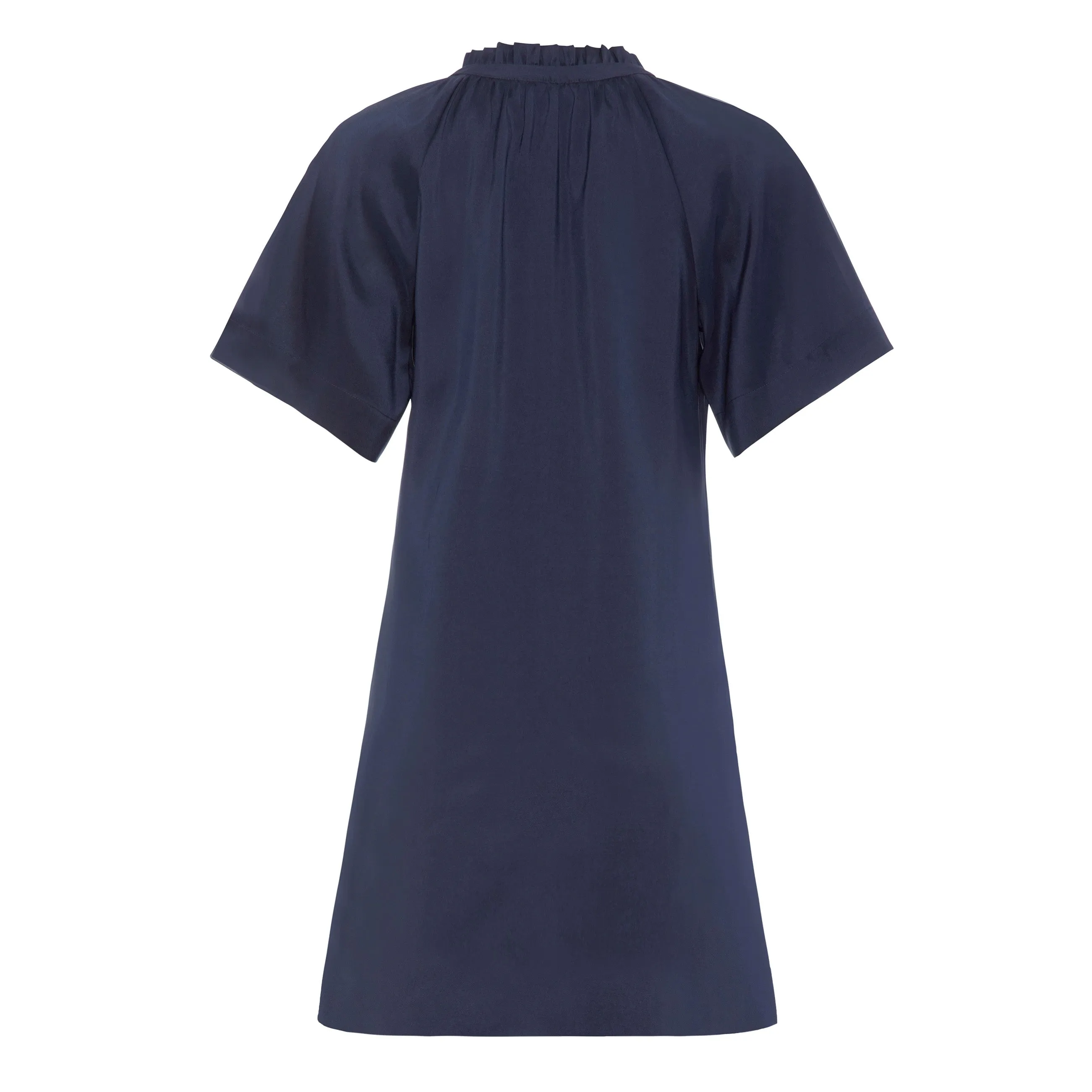 Lana Silk Dress - Navy