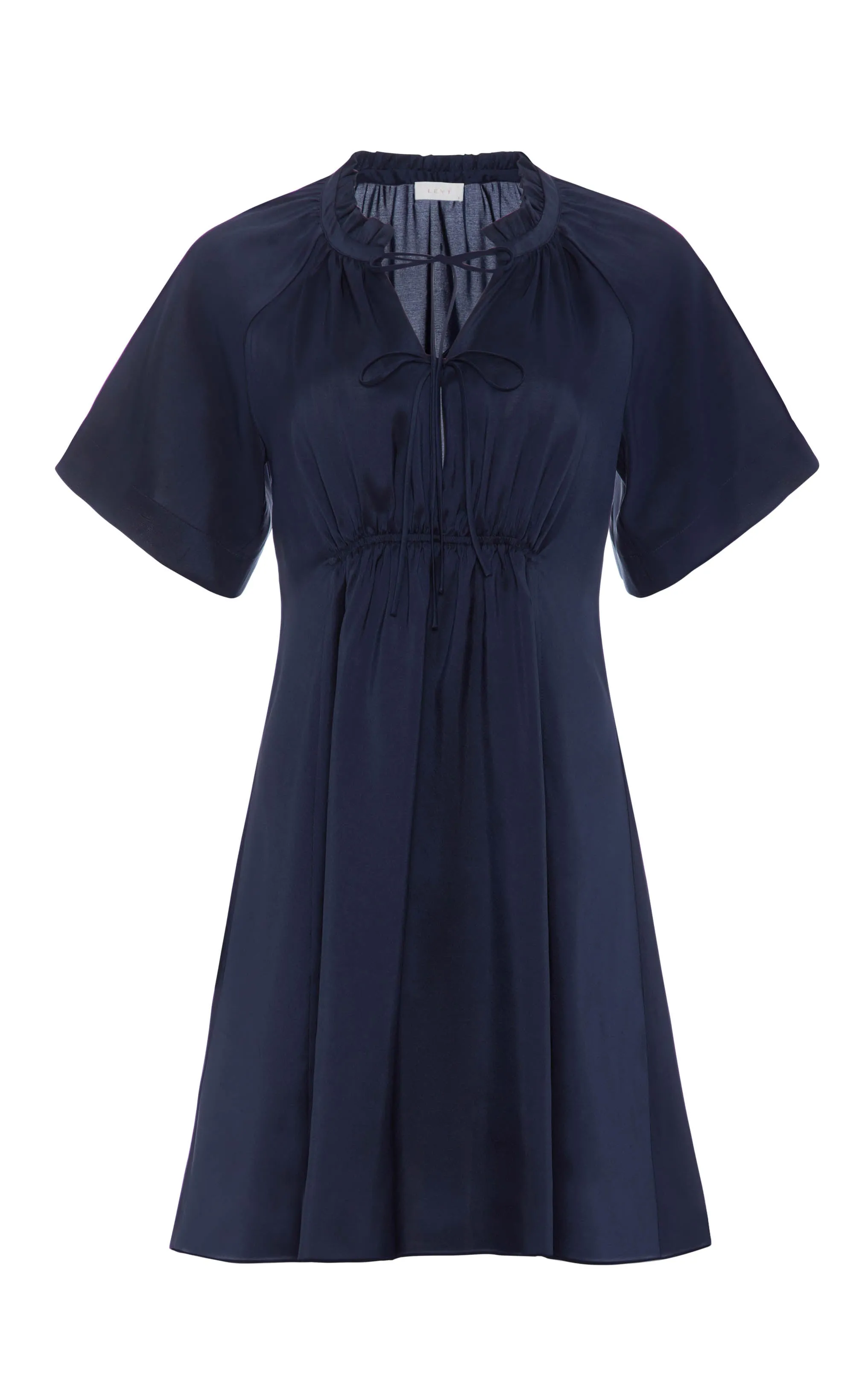 Lana Silk Dress - Navy