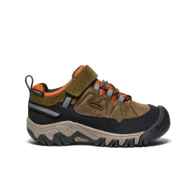 Little Kids' Targhee IV Waterproof Hiking Shoe  |  Dark Olive/Gold Flame